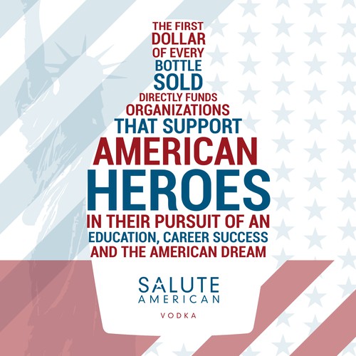 Graphic Design for Salute American Vodka