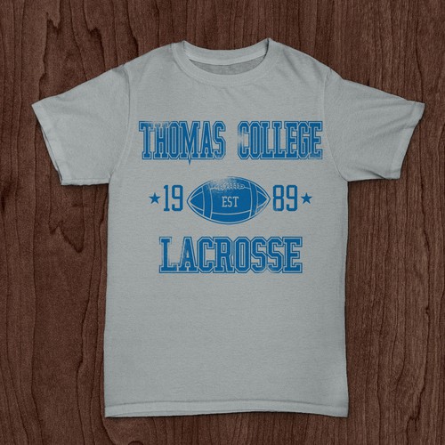 Create simple Collegiate driven t-shirt designs using 1 and 2 colors.