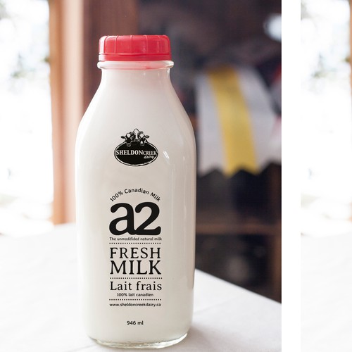 Milk bottle label design