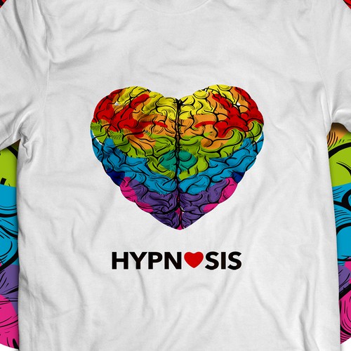 Heart + Brain Hypnosis tshirt design