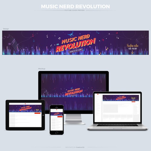 Responsive YouTube cover design