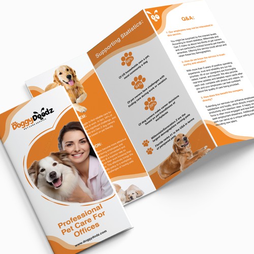 In contest design Leaflet to Pitch Pet-Care Services to Offices