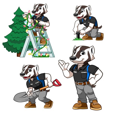 Mascot Design for Badgerland irrigation and lighting service 