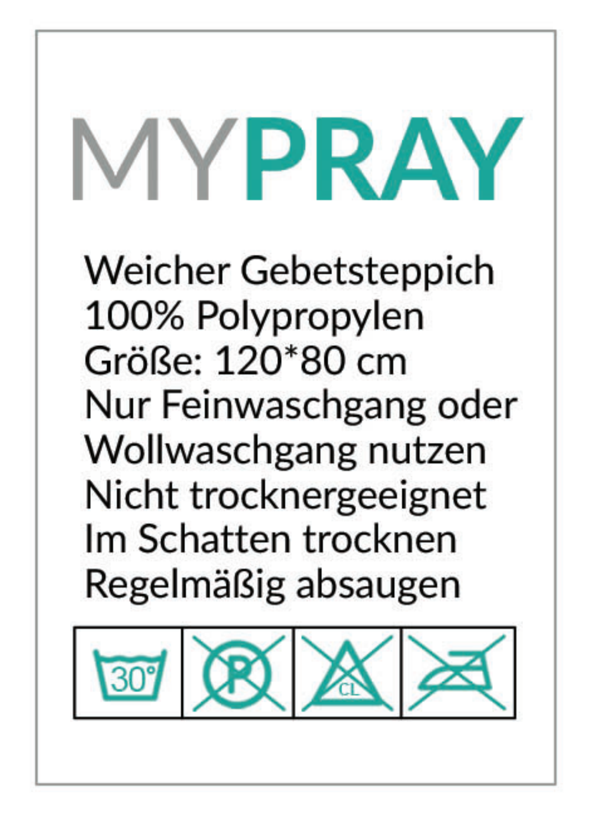 washing instruction sticker design