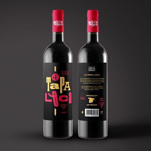 Playful wine label design