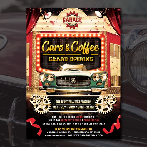 Design Annoucement of Garage Condo Cars & Coffee Grand Opening!
