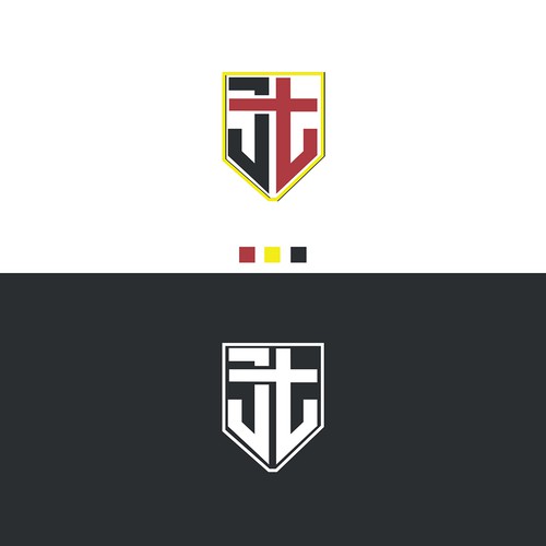 A logo for a sport figure with a christian background