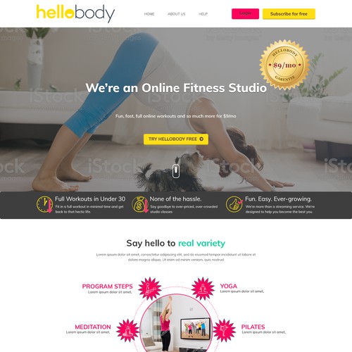 Happy, Healthy Online Fitness Company!