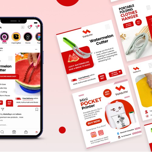 Product Launch Social Media Design – Vuna.mv