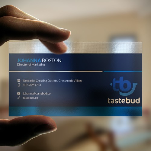 Create a unique business card for tastebud.co