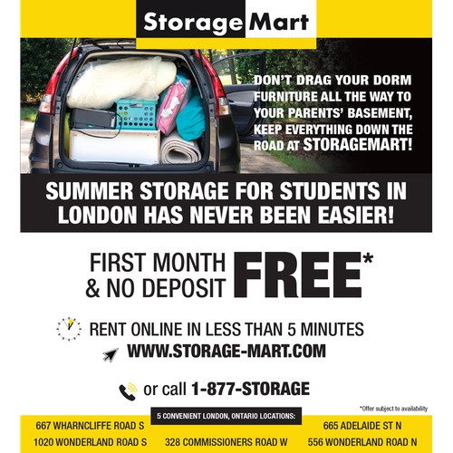 StorageMart newspaper ad