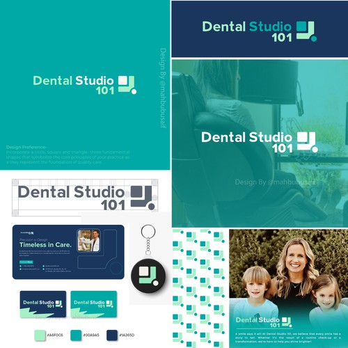 Dental Logo with Geometric shapes