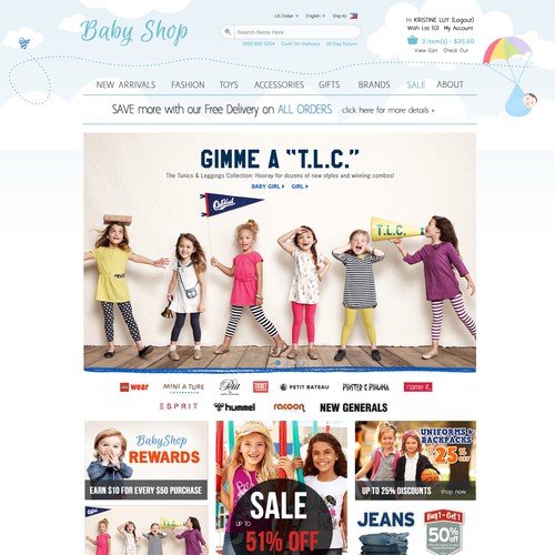 Help Baby Store with a new website design