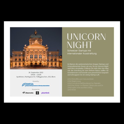 Unicorn Night Conference Invitation