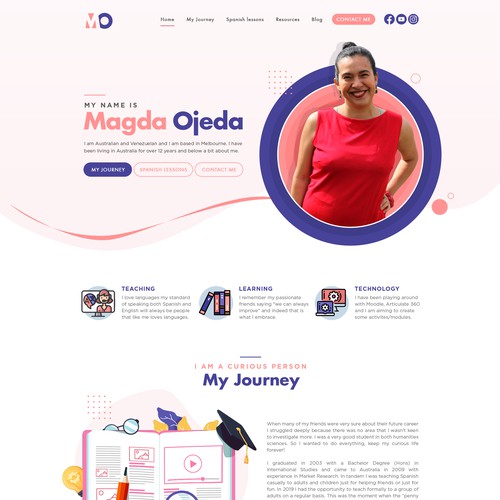 Website design for Spanish Teacher, Magda Ojeda!
