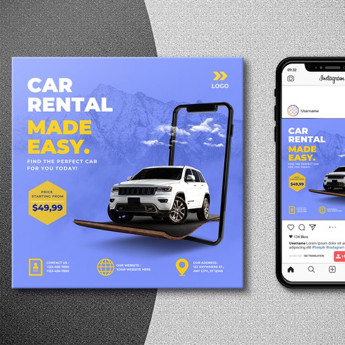 Car Ads Social Media Design