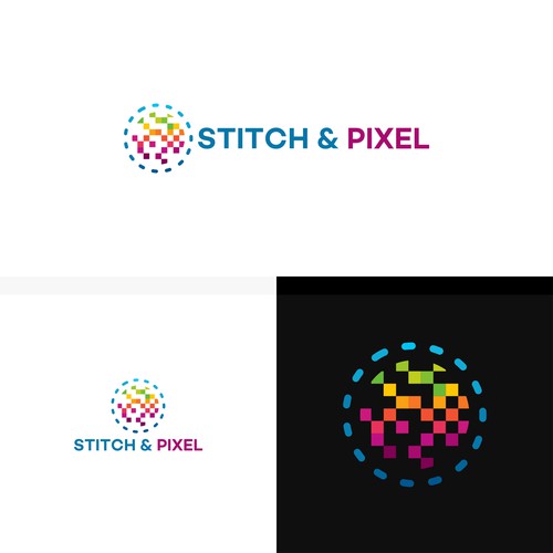 Stitch and Pixel Logo designs