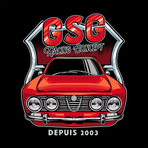 car tshirt design