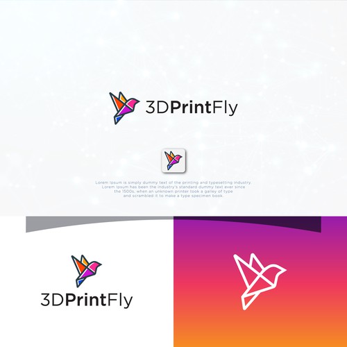 3DPrintFly logo design
