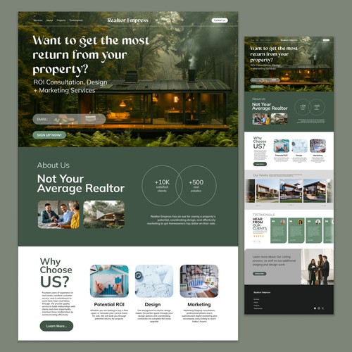 Landing Page for Realtor Empress