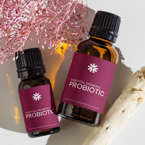 Essential Women's Health Product Label Design