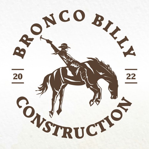 Emblem Logo Concept for Bronco Billy Construction