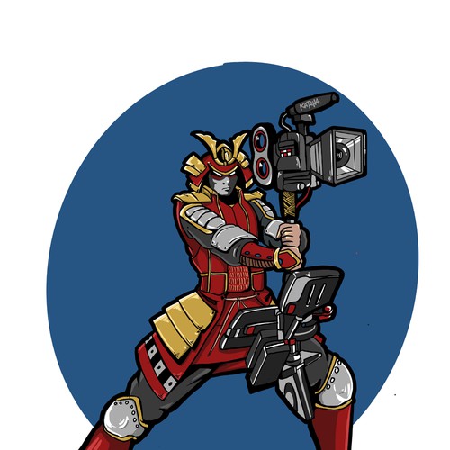 Stun Camera Samurai Illustration