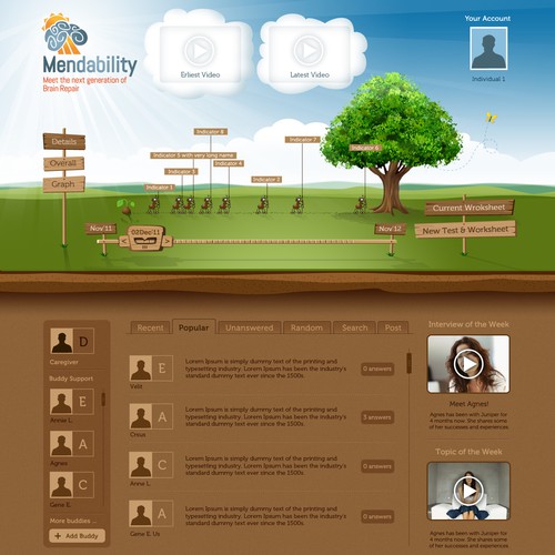 Have logo, Need web ***DESIGN CONCEPTS for 1 page*** of our therapy site