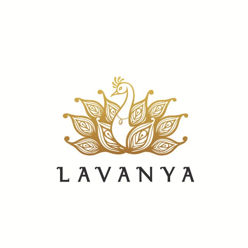 Lotus Flower Peacock Logo