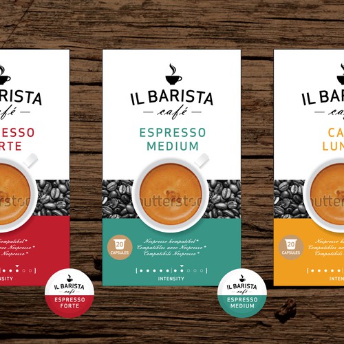 LABEL DESIGN FOR COFFEE PODS