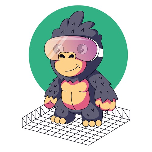 Gorilla cartoon character