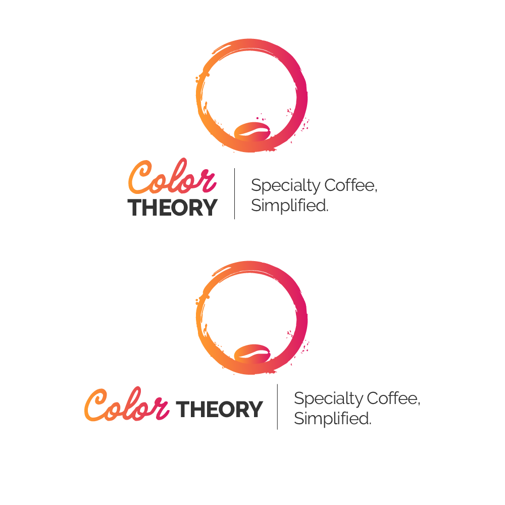 colorful logo  for a coffee company that uses colors to differentiate different coffees