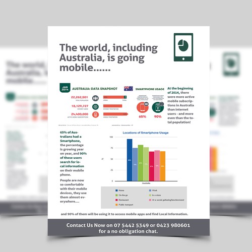 Create a loose leaf brochure for Our Town Apps licensing aimed at opportunity seekers