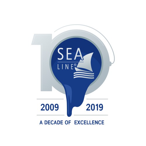10th Anniversary Logo for a Yachting Paint Company