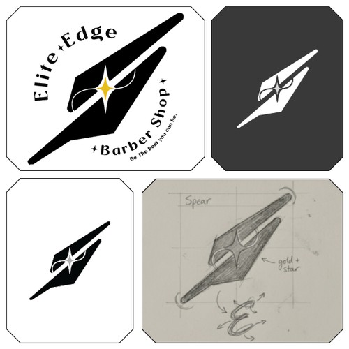 Elite Edge-Barber shop logo.