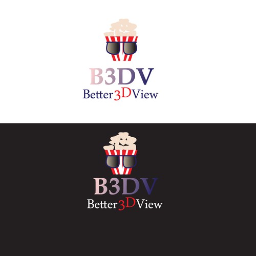 Comic logo for 3D glasses