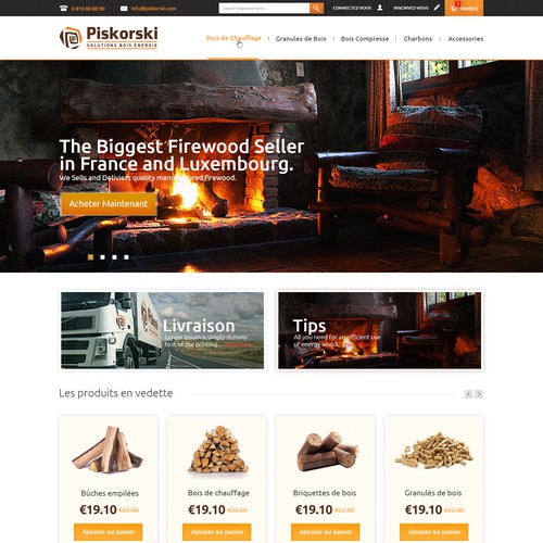 Redesign a stuning responsive e-commerce website for firewood