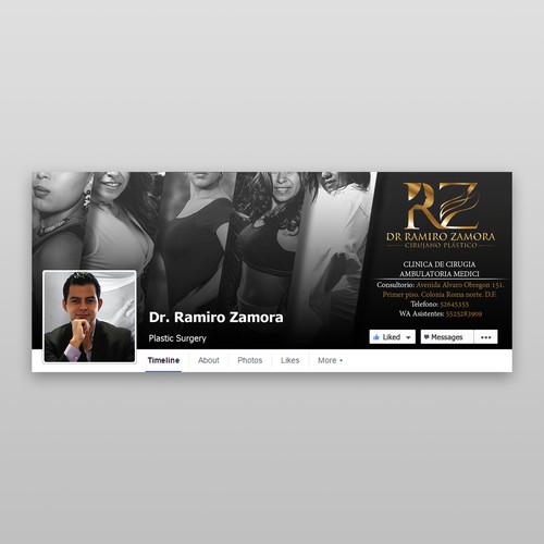 Dr. Ramiro Facebook Design Black and White