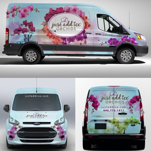 Van wrap Orchids