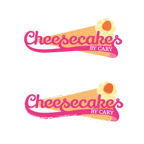 Cheesecake Logo Design in Pink