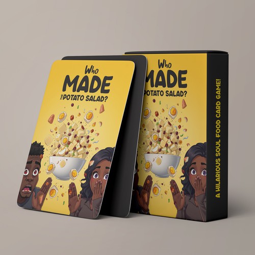Fun & Soulful Box Cover for Our Card Game: ‘Who Made the Potato Salad?’