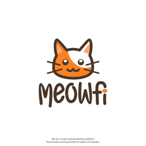 Cute & Minimalist Orange Cat Logo
