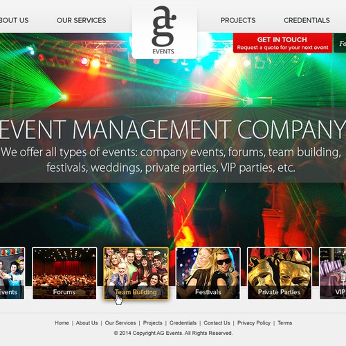 Website design for AG Events :-)
