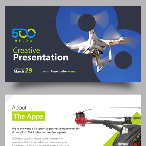 Streamlined Pitch Deck for our Drone App