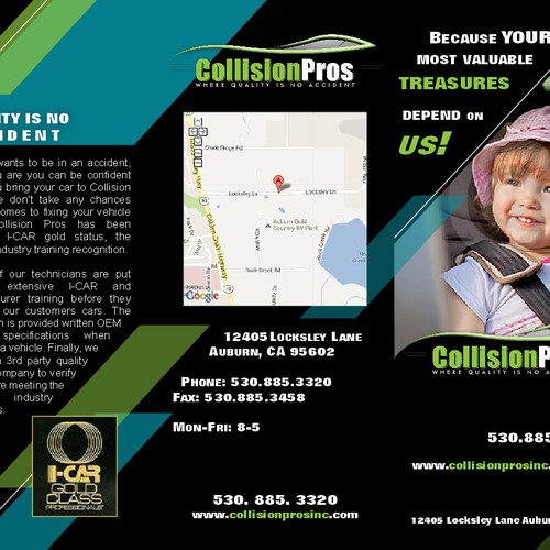 brochure design for Collision Pros