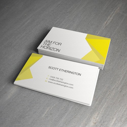 Achieve more with less. Use colour and space to create a distinctive, memorable business card