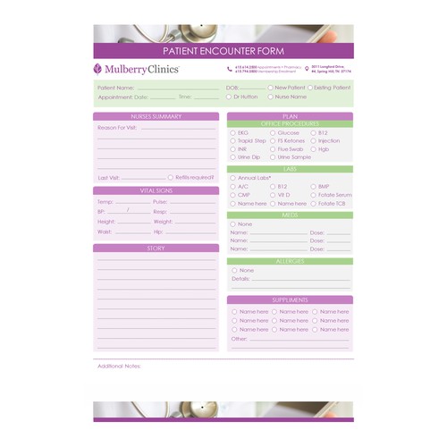 Medical Intake Form Template