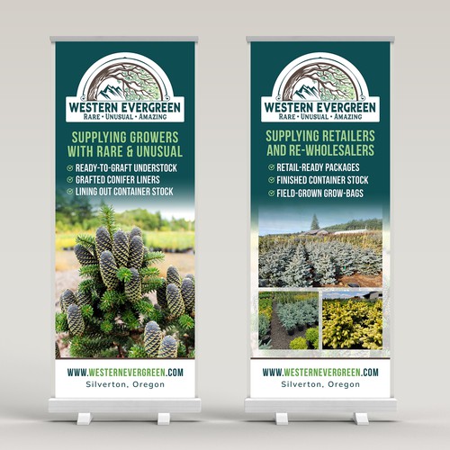 Trade Show Banner for Rare and Unusual Tree Nursery