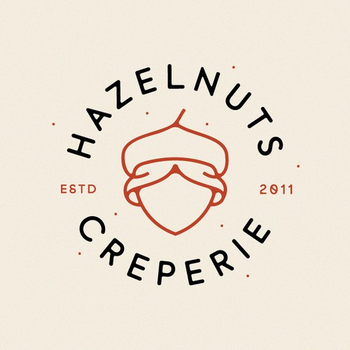 Minimal and Cute logo for a Creperie