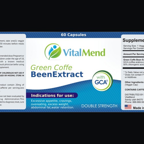 Label design for Vital Mend